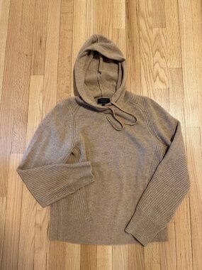 rag & bone Hooded Knit Sweater in Camel Brown